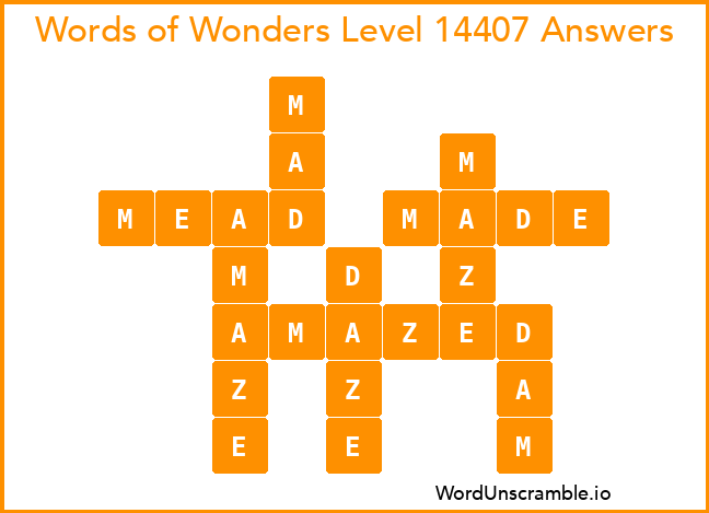 Words of Wonders Level 14407 Answers