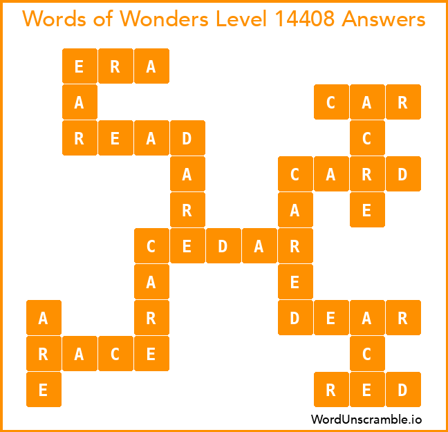 Words of Wonders Level 14408 Answers