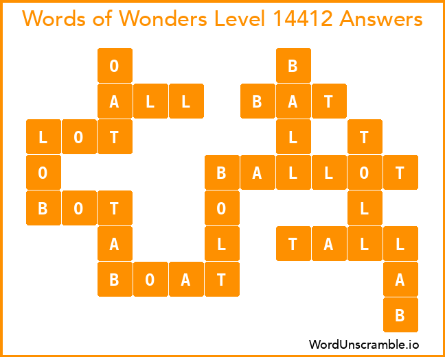 Words of Wonders Level 14412 Answers