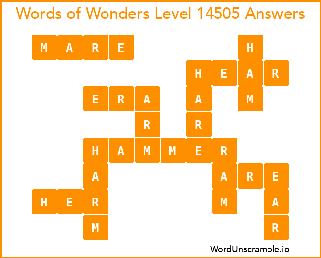 Words of Wonders Level 14505 Answers