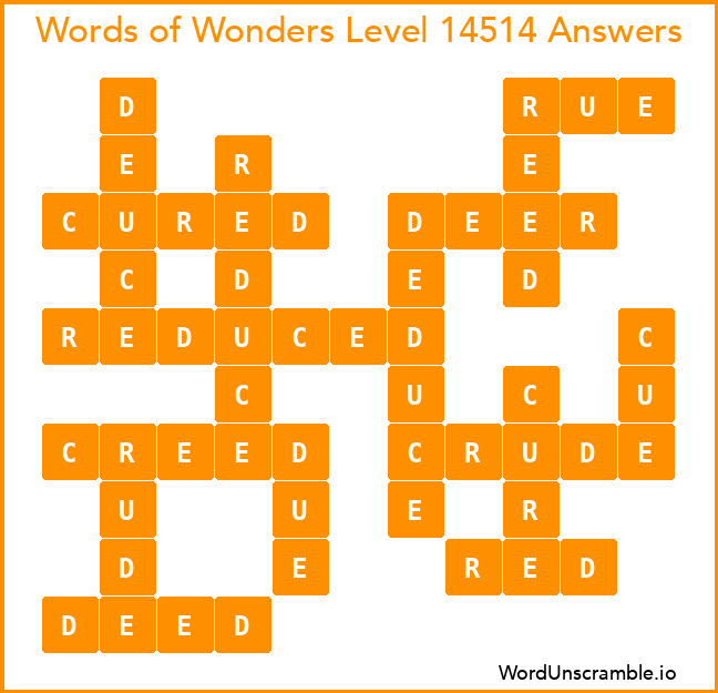 Words of Wonders Level 14514 Answers
