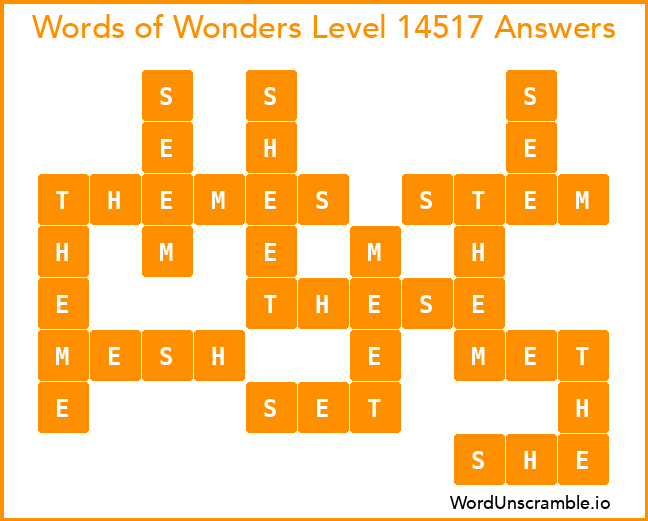 Words of Wonders Level 14517 Answers