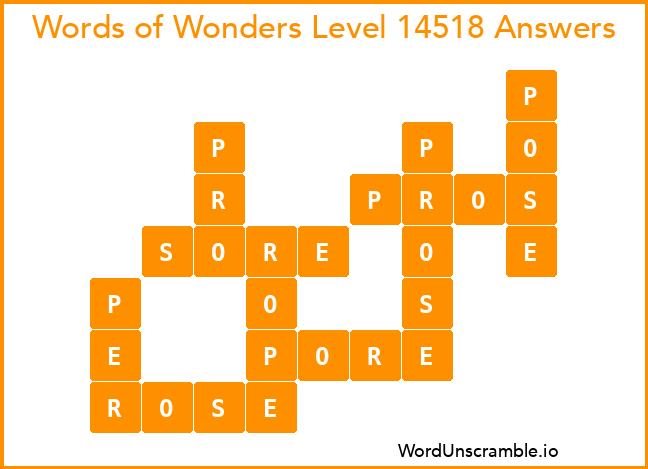 Words of Wonders Level 14518 Answers