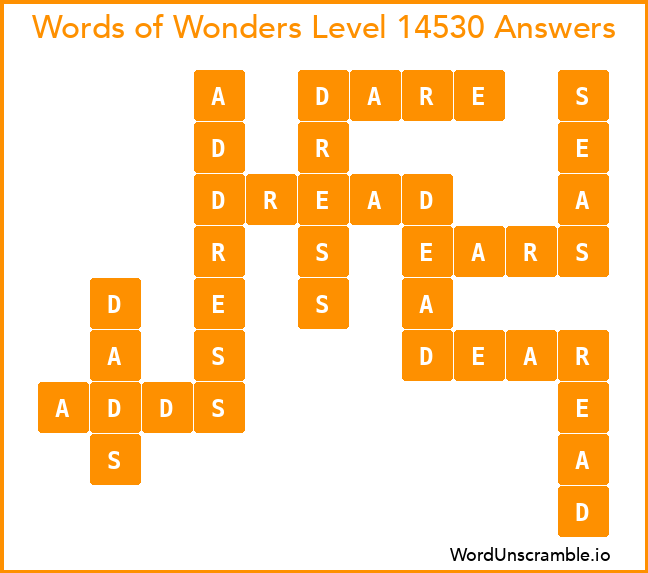 Words of Wonders Level 14530 Answers