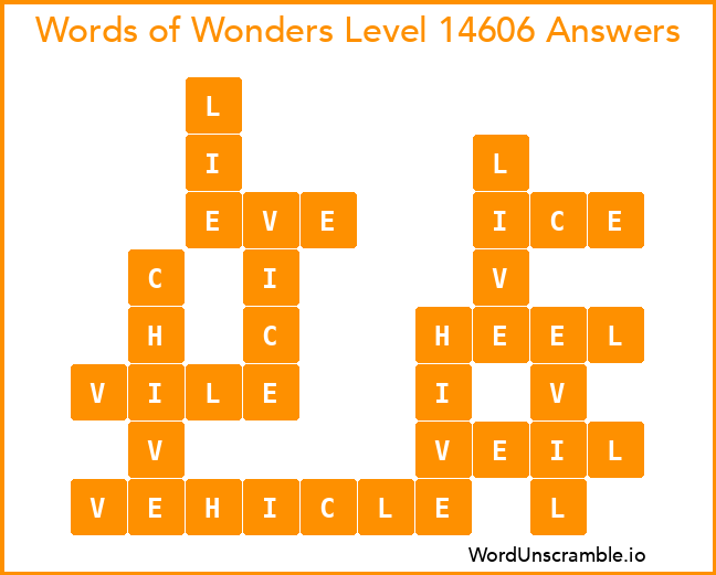 Words of Wonders Level 14606 Answers