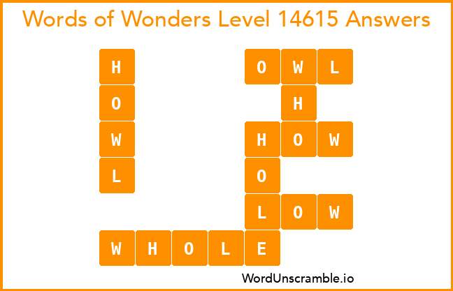 Words of Wonders Level 14615 Answers