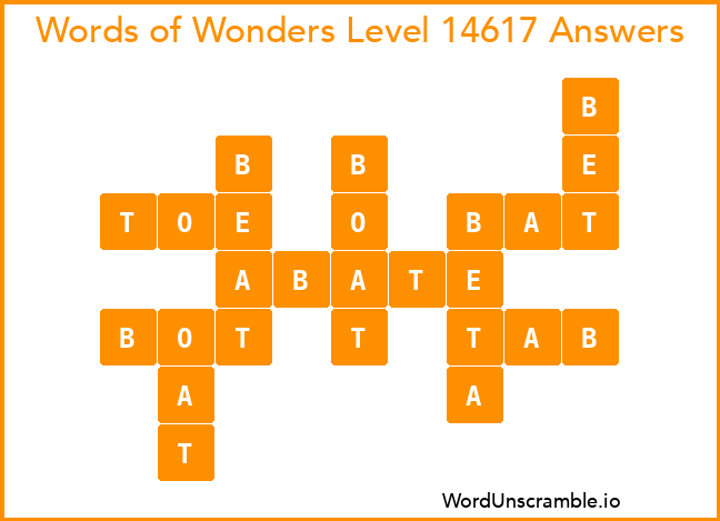 Words of Wonders Level 14617 Answers
