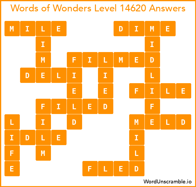 Words of Wonders Level 14620 Answers