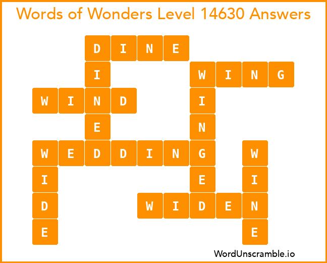 Words of Wonders Level 14630 Answers