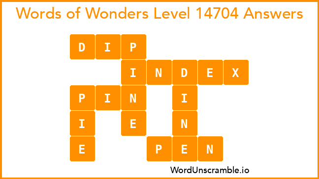 Words of Wonders Level 14704 Answers