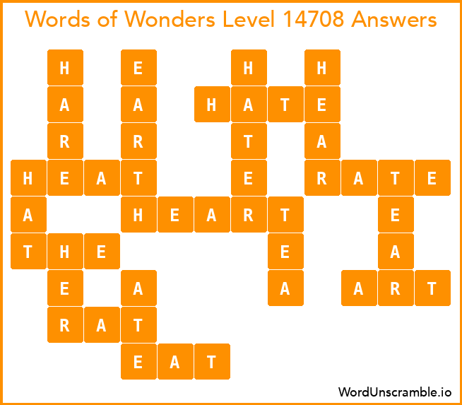 Words of Wonders Level 14708 Answers