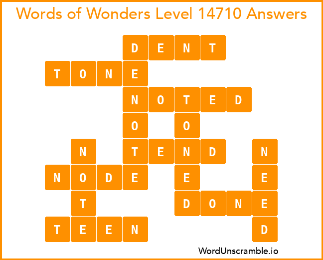 Words of Wonders Level 14710 Answers