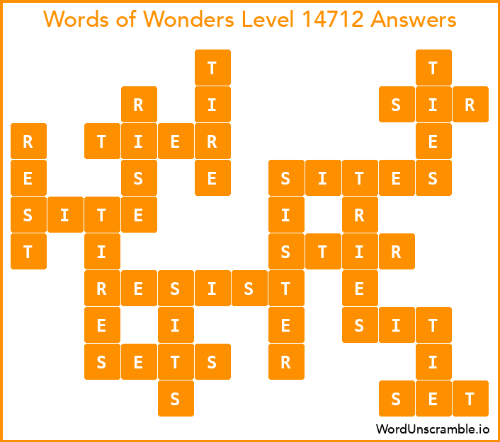 Words of Wonders Level 14712 Answers