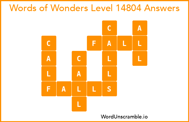 Words of Wonders Level 14804 Answers