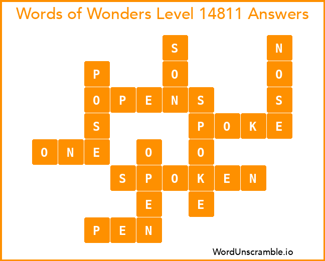 Words of Wonders Level 14811 Answers