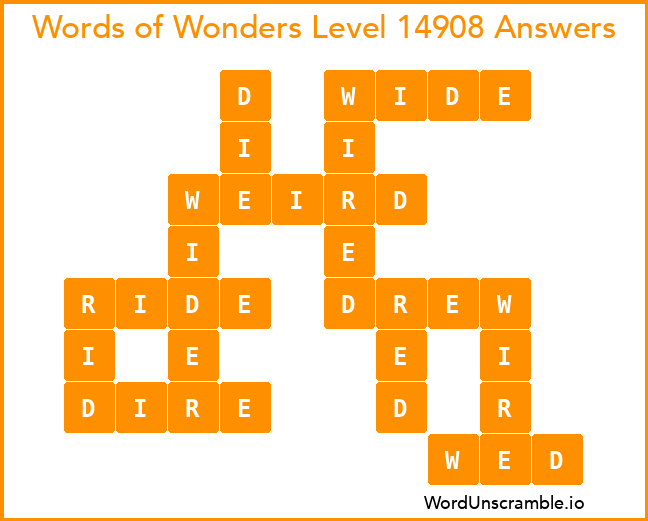 Words of Wonders Level 14908 Answers