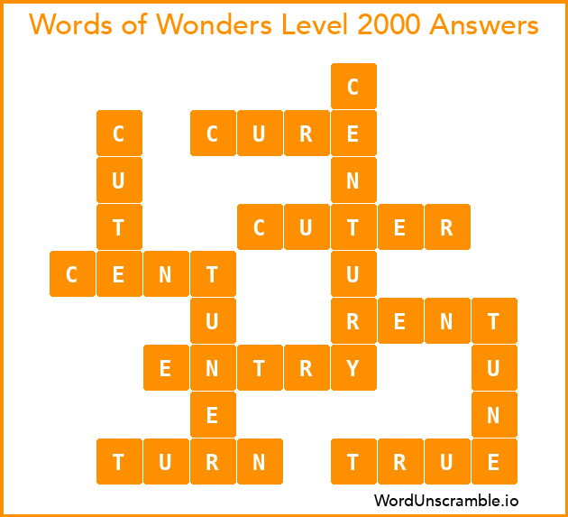 Words of Wonders Level 2000 Answers
