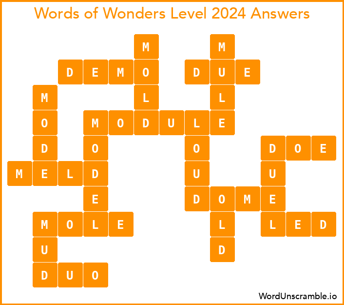 Words of Wonders Level 2024 Answers
