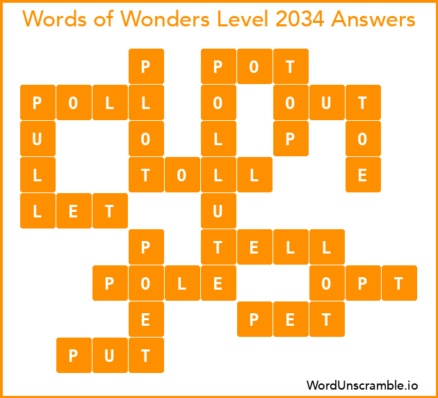 Words of Wonders Level 2034 Answers