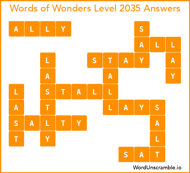 Words of Wonders Level 2035 Answers