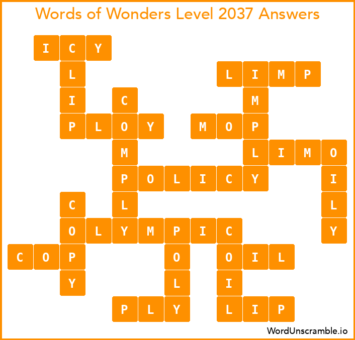 Words of Wonders Level 2037 Answers