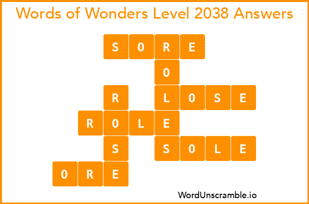 Words of Wonders Level 2038 Answers