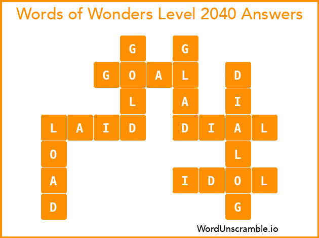 Words of Wonders Level 2040 Answers