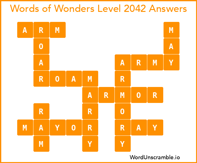 Words of Wonders Level 2042 Answers