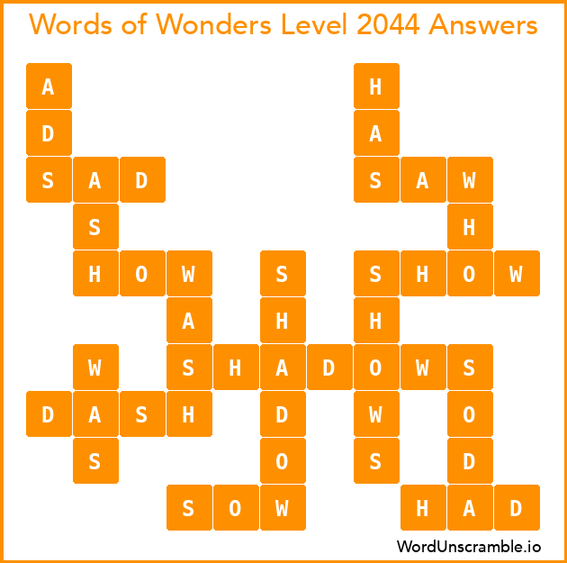 Words of Wonders Level 2044 Answers