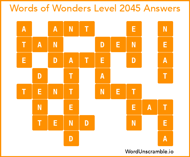 Words of Wonders Level 2045 Answers