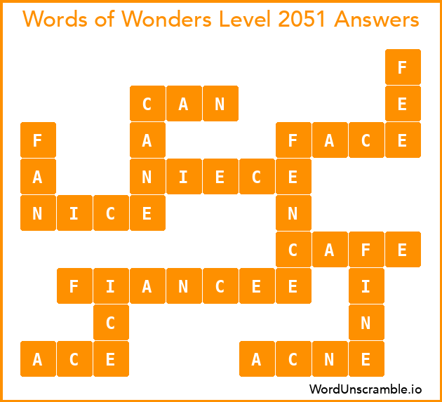 Words of Wonders Level 2051 Answers