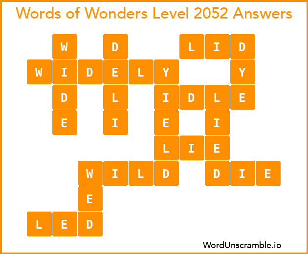 Words of Wonders Level 2052 Answers