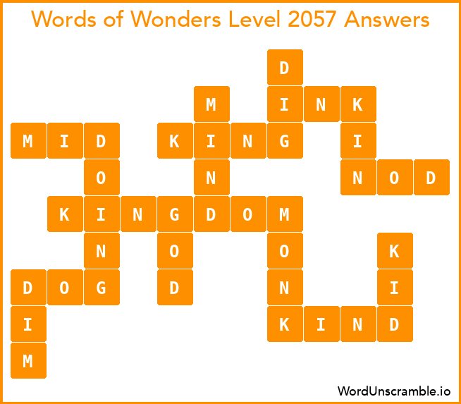 Words of Wonders Level 2057 Answers