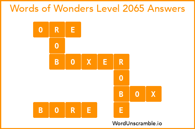 Words of Wonders Level 2065 Answers