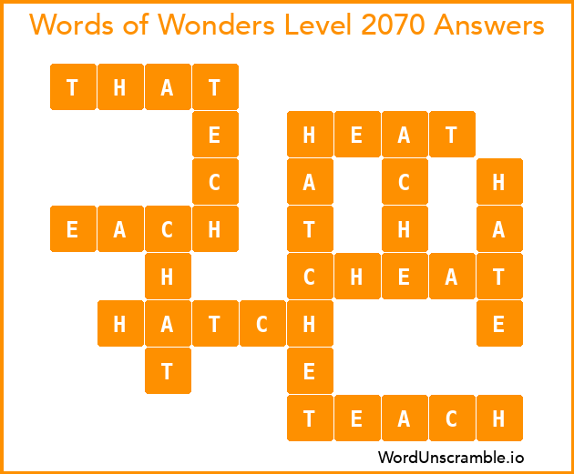 Words of Wonders Level 2070 Answers