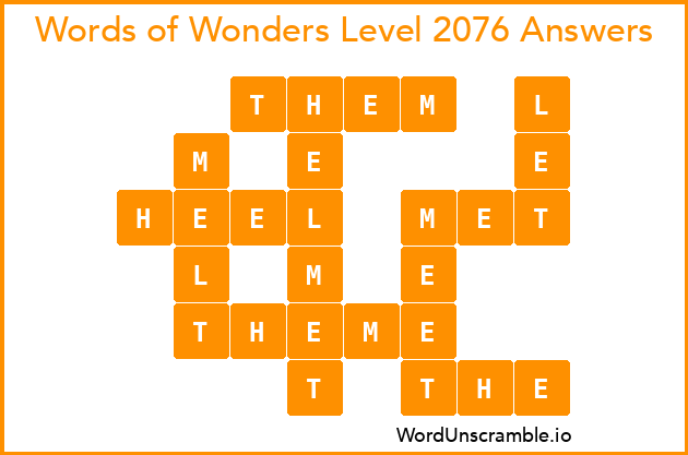 Words of Wonders Level 2076 Answers