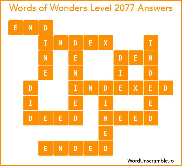 Words of Wonders Level 2077 Answers