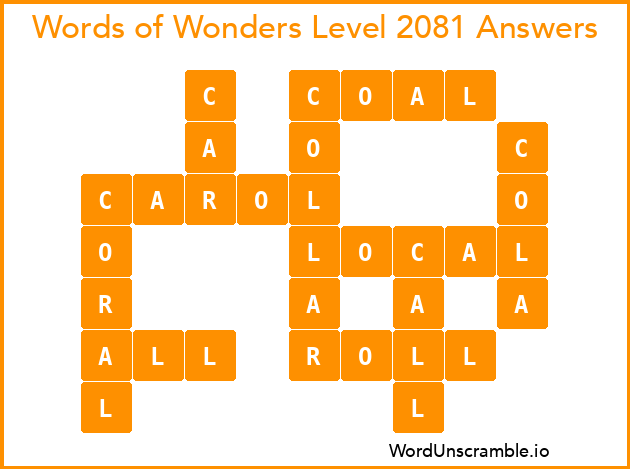 Words of Wonders Level 2081 Answers