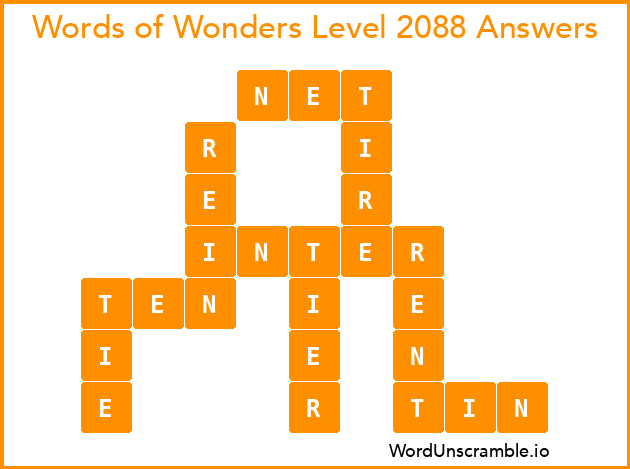 Words of Wonders Level 2088 Answers