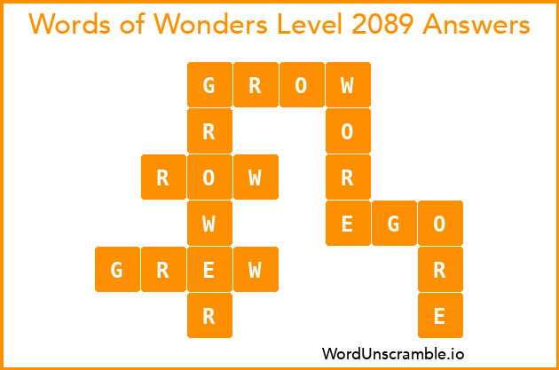Words of Wonders Level 2089 Answers