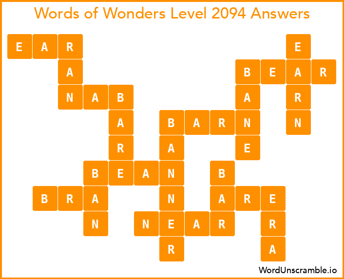 Words of Wonders Level 2094 Answers