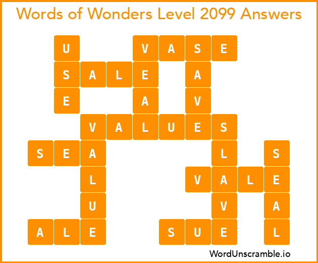 Words of Wonders Level 2099 Answers