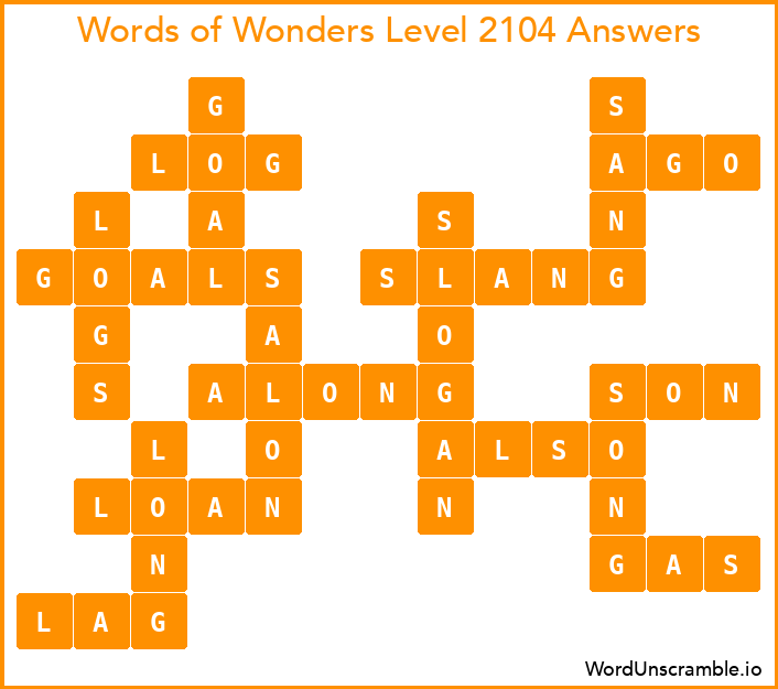 Words of Wonders Level 2104 Answers