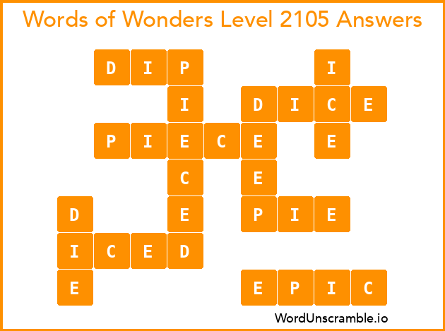 Words of Wonders Level 2105 Answers