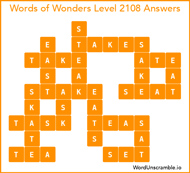 Words of Wonders Level 2108 Answers