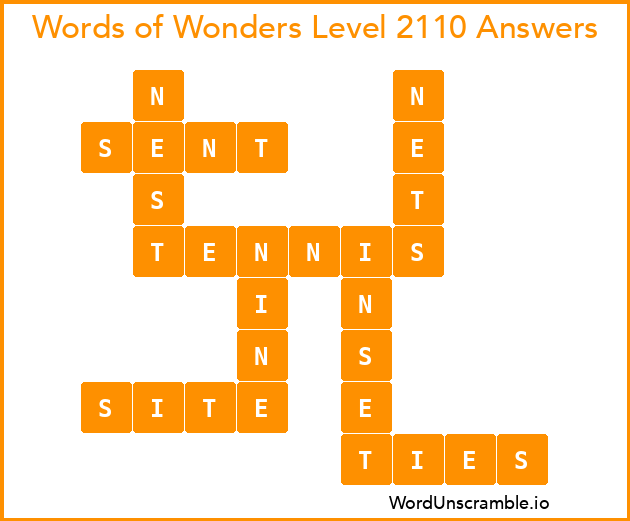 Words of Wonders Level 2110 Answers