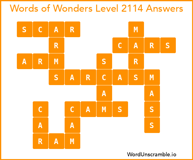 Words of Wonders Level 2114 Answers