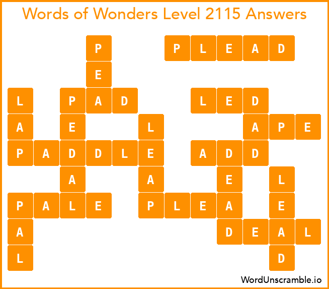 Words of Wonders Level 2115 Answers