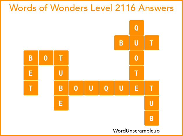 Words of Wonders Level 2116 Answers