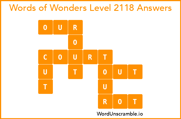 Words of Wonders Level 2118 Answers